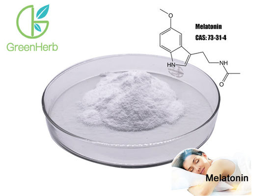 Food Grade 100% Pure Melatonin Powder Antioxidant , Improve Sleep